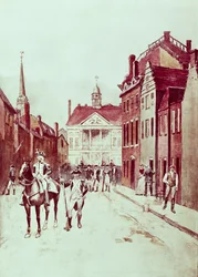 Colonel et soldat, Première infanterie continentale de Rhode Island, armée américaine, 1782-96
